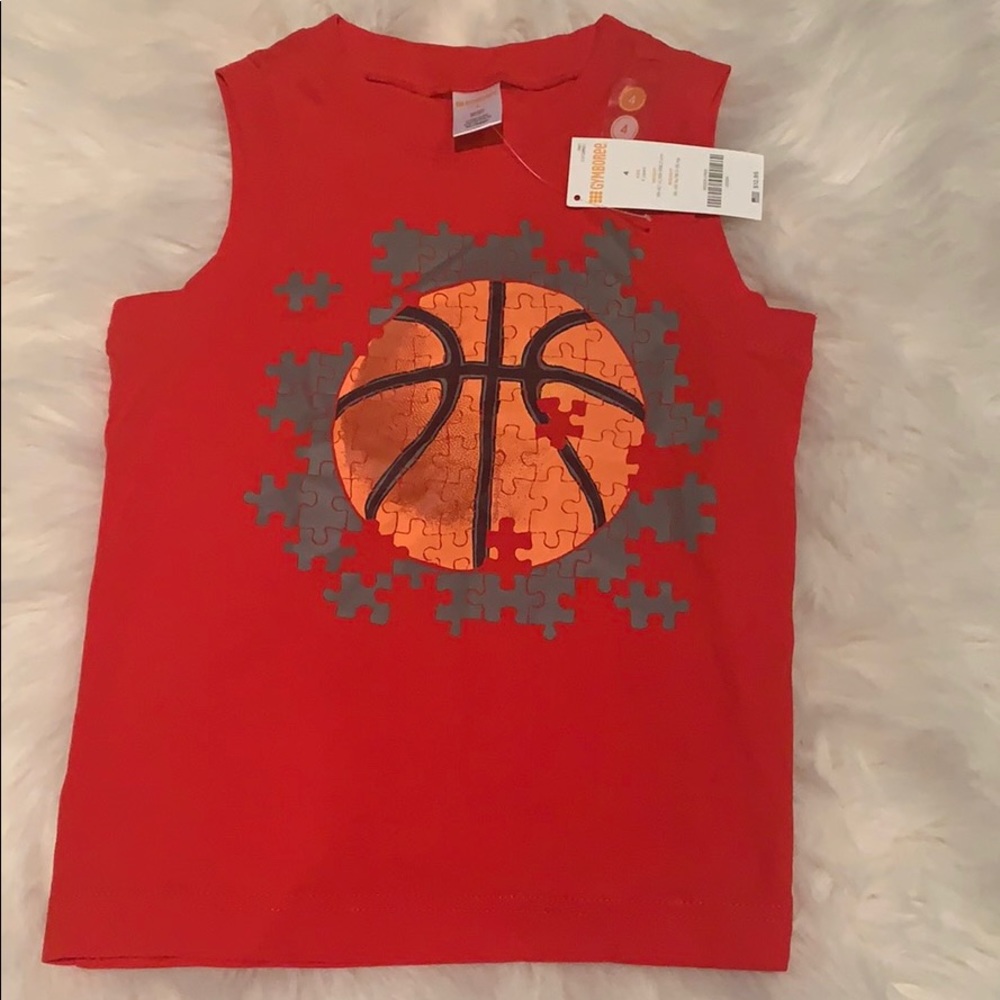 Gymboree boys basketball tee shirt 100% cotton